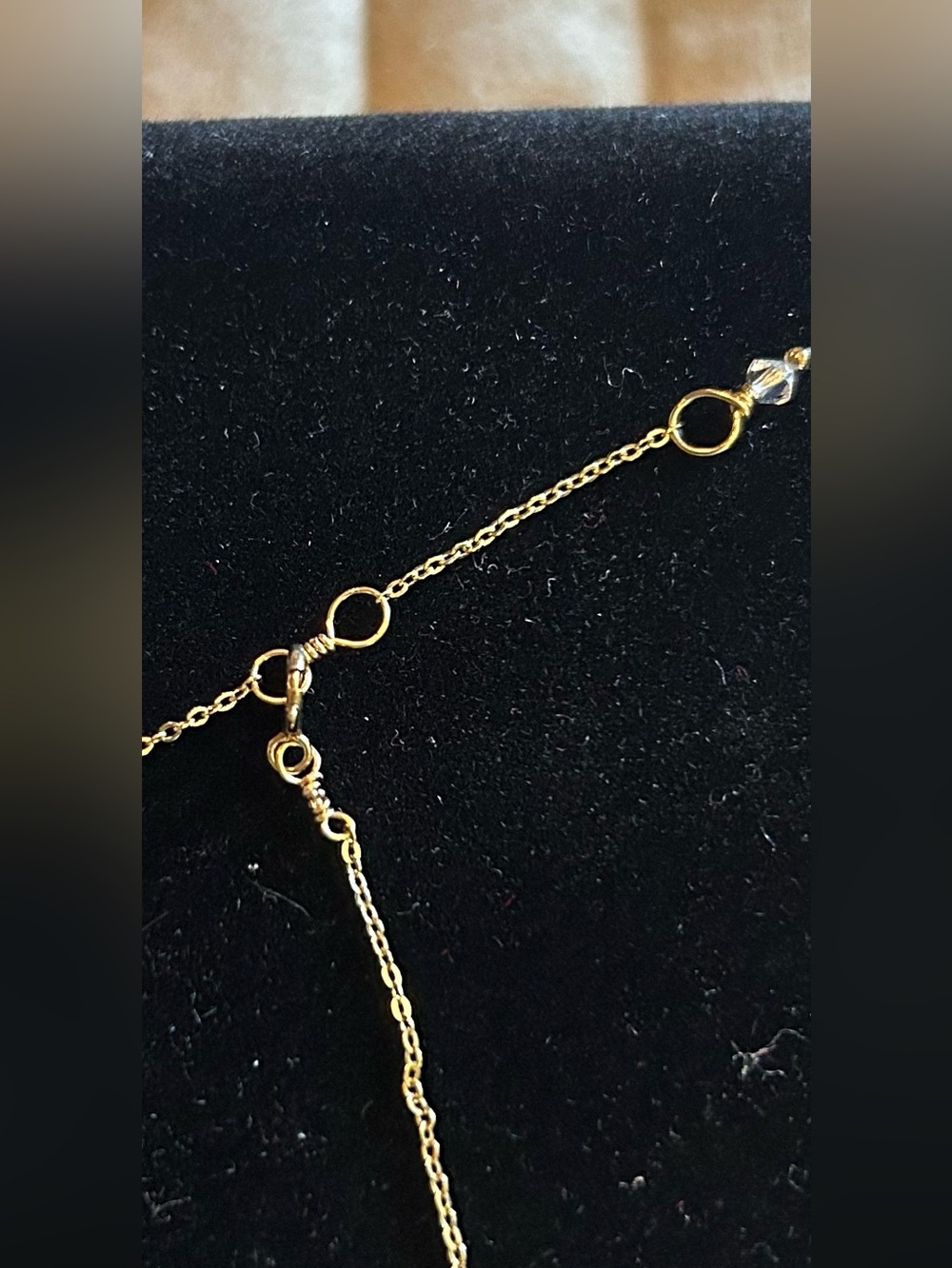 Delicate Herkimer Diamond Station Necklace - Picture 4 of 4